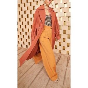 NWOT Ulla Johnson Belted Orange Long-Sleeve Rocio Trench Coat
